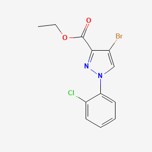 molecular formula C12H10BrClN2O2 B14768270 Ethyl 4-bromo-1-(2-chlorophenyl)-1H-pyrazole-3-carboxylate 