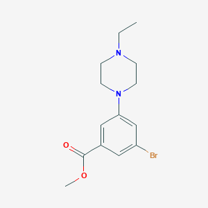 molecular formula C14H19BrN2O2 B14768272 Methyl 3-bromo-5-(4-ethylpiperazin-1-yl)benzoate 