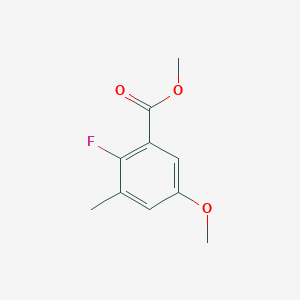 molecular formula C10H11FO3 B14768280 Methyl 2-fluoro-5-methoxy-3-methylbenzoate 