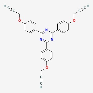 molecular formula C30H21N3O3 B14768290 2,4,6-Tris(4-(prop-2-yn-1-yloxy)phenyl)-1,3,5-triazine 