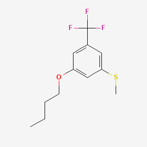 molecular formula C12H15F3OS B14768298 (3-Butoxy-5-(trifluoromethyl)phenyl)(methyl)sulfane 