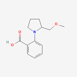 molecular formula C13H17NO3 B1476830 2-(2-(Methoxymethyl)pyrrolidin-1-yl)benzoic acid CAS No. 2097978-36-2