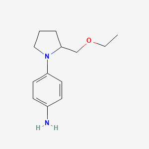 molecular formula C13H20N2O B1476831 4-(2-(乙氧甲基)吡咯烷-1-基)苯胺 CAS No. 2098103-20-7