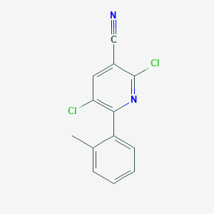 molecular formula C13H8Cl2N2 B14768322 2,5-Dichloro-6-(o-tolyl)nicotinonitrile 