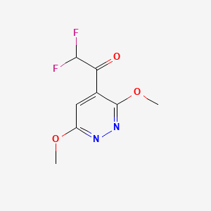 molecular formula C8H8F2N2O3 B14768335 1-(3,6-Dimethoxypyridazin-4-yl)-2,2-difluoroethanone 