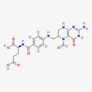 molecular formula C20H23N7O7 B14768401 (2S)-2-[[4-[(2-amino-5-formyl-4-oxo-3,6,7,8-tetrahydropteridin-6-yl)methylamino]-2,3,5,6-tetradeuteriobenzoyl]amino]pentanedioic acid CAS No. 461426-40-4