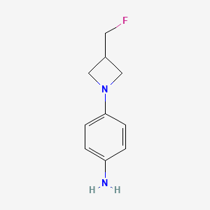 molecular formula C10H13FN2 B1476843 4-(3-(氟甲基)氮杂环丁-1-基)苯胺 CAS No. 2091616-49-6