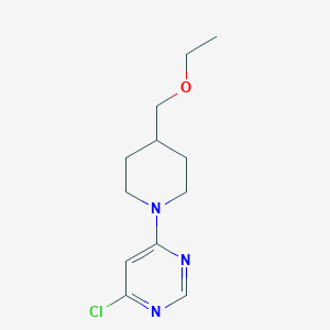 molecular formula C12H18ClN3O B1476848 4-氯-6-(4-(乙氧甲基)哌啶-1-基)嘧啶 CAS No. 2097955-19-4