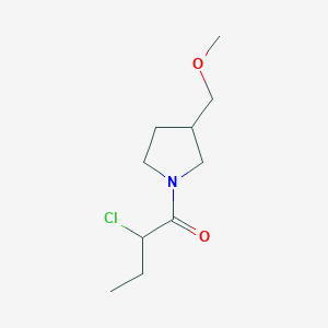 molecular formula C10H18ClNO2 B1476850 2-Chloro-1-(3-(methoxymethyl)pyrrolidin-1-yl)butan-1-one CAS No. 2098078-78-3