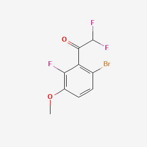 molecular formula C9H6BrF3O2 B14768523 1-(6-Bromo-2-fluoro-3-methoxyphenyl)-2,2-difluoroethanone 