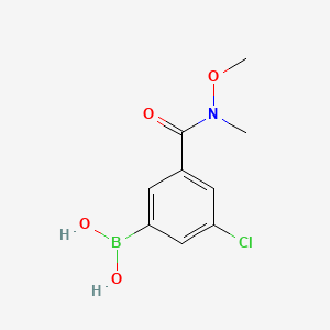 molecular formula C9H11BClNO4 B14768526 (3-Chloro-5-(methoxy(methyl)carbamoyl)phenyl)boronic acid 