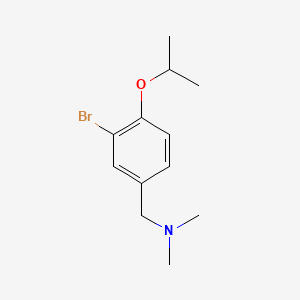 molecular formula C12H18BrNO B14768536 1-(3-Bromo-4-isopropoxyphenyl)-N,N-dimethylmethanamine 