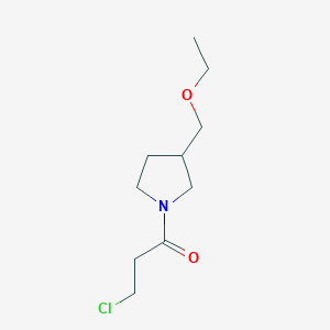 molecular formula C10H18ClNO2 B1476854 3-Chloro-1-(3-(ethoxymethyl)pyrrolidin-1-yl)propan-1-one CAS No. 2098123-68-1