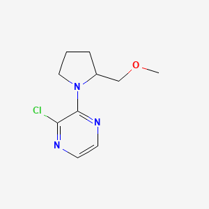 molecular formula C10H14ClN3O B1476857 2-Chloro-3-(2-(methoxymethyl)pyrrolidin-1-yl)pyrazine CAS No. 2098031-58-2