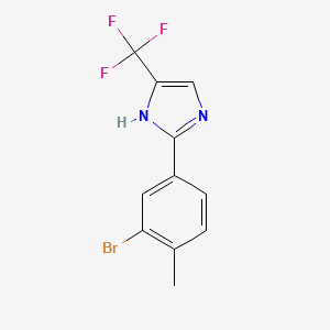 molecular formula C11H8BrF3N2 B14768574 2-(3-Bromo-4-methylphenyl)-4-(trifluoromethyl)-1H-imidazole 