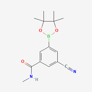 molecular formula C15H19BN2O3 B14768578 3-cyano-N-methyl-5-(4,4,5,5-tetramethyl-1,3,2-dioxaborolan-2-yl)benzamide 