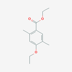 molecular formula C13H18O3 B14768590 Ethyl 4-ethoxy-2,5-dimethylbenzoate 