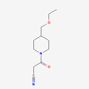 molecular formula C11H18N2O2 B1476860 3-(4-(乙氧基甲基)哌啶-1-基)-3-氧代丙腈 CAS No. 2098102-99-7