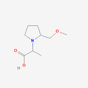 molecular formula C9H17NO3 B1476862 2-(2-(Methoxymethyl)pyrrolidin-1-yl)propanoic acid CAS No. 1862347-72-5