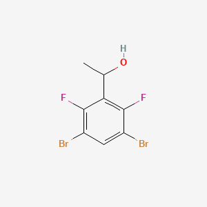 molecular formula C8H6Br2F2O B14768623 1-(3,5-Dibromo-2,6-difluorophenyl)ethanol 