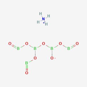 molecular formula B5H4NO8 B14768631 Azanium;bis(oxoboranyloxy)boranyloxy-oxoboranyloxyborinate 