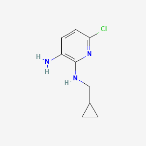 molecular formula C9H12ClN3 B14768633 6-chloro-N2-(cyclopropylmethyl)pyridine-2,3-diamine 