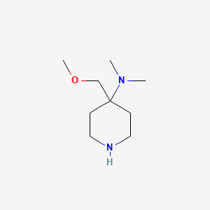 molecular formula C9H20N2O B14768651 4-(Methoxymethyl)-N,N-dimethylpiperidin-4-amine 