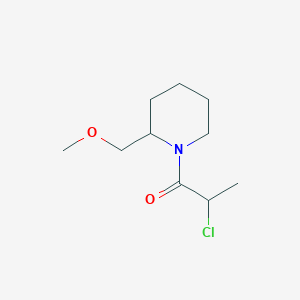 molecular formula C10H18ClNO2 B1476867 2-Chloro-1-(2-(methoxymethyl)piperidin-1-yl)propan-1-one CAS No. 1994131-30-4