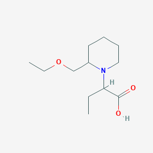 2-(2-(Ethoxymethyl)piperidin-1-yl)butanoic acid