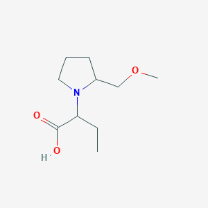 molecular formula C10H19NO3 B1476870 2-(2-(Methoxymethyl)pyrrolidin-1-yl)butanoic acid CAS No. 2097950-62-2