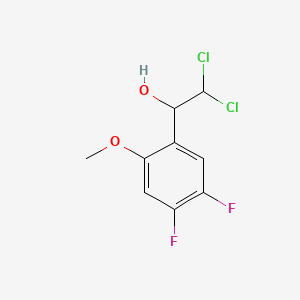 molecular formula C9H8Cl2F2O2 B14768717 2,2-Dichloro-1-(4,5-difluoro-2-methoxyphenyl)ethanol 