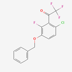 molecular formula C15H9ClF4O2 B14768738 1-(3-(Benzyloxy)-6-chloro-2-fluorophenyl)-2,2,2-trifluoroethanone 