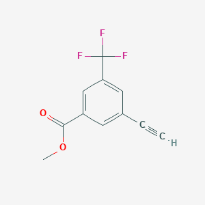 molecular formula C11H7F3O2 B14768762 Methyl 3-ethynyl-5-(trifluoromethyl)benzoate 