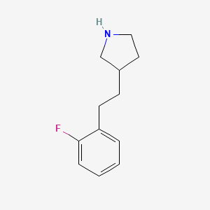 molecular formula C12H16FN B14768764 3-(2-Fluorophenethyl)pyrrolidine 