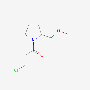 molecular formula C9H16ClNO2 B1476877 3-Chloro-1-(2-(methoxymethyl)pyrrolidin-1-yl)propan-1-one CAS No. 2098117-54-3