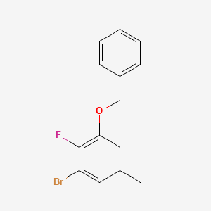 molecular formula C14H12BrFO B14768779 1-(Benzyloxy)-3-bromo-2-fluoro-5-methylbenzene 