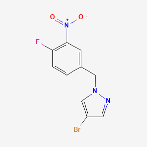 molecular formula C10H7BrFN3O2 B14768780 4-Bromo-1-(4-fluoro-3-nitrobenzyl)-1H-pyrazole 