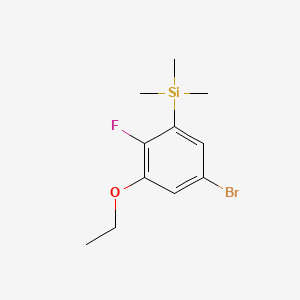 molecular formula C11H16BrFOSi B14768830 (5-Bromo-3-ethoxy-2-fluorophenyl)trimethylsilane 