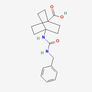 molecular formula C17H22N2O3 B14768846 4-(3-Benzylureido)bicyclo[2.2.2]octane-1-carboxylic acid 