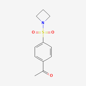 molecular formula C11H13NO3S B14768864 1-(4-(Azetidin-1-ylsulfonyl)phenyl)ethanone 