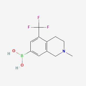 molecular formula C11H13BF3NO2 B14768891 (2-Methyl-5-(trifluoromethyl)-1,2,3,4-tetrahydroisoquinolin-7-yl)boronic acid 