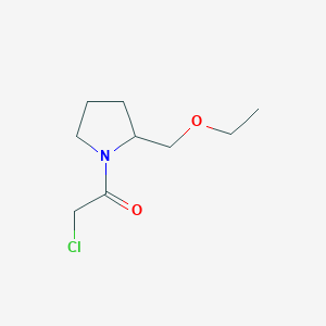 molecular formula C9H16ClNO2 B1476890 2-Chloro-1-(2-(ethoxymethyl)pyrrolidin-1-yl)ethan-1-one CAS No. 2097955-62-7