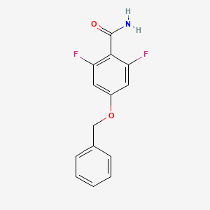 molecular formula C14H11F2NO2 B14768906 4-(Benzyloxy)-2,6-difluorobenzamide 