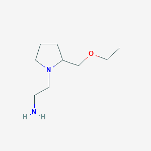 molecular formula C9H20N2O B1476895 2-(2-(Ethoxymethyl)pyrrolidin-1-yl)ethan-1-amine CAS No. 2097991-45-0