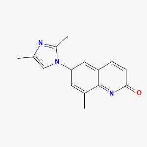 molecular formula C15H15N3O B14768961 6-(2,4-dimethylimidazol-1-yl)-8-methyl-6H-quinolin-2-one 