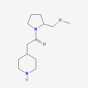 molecular formula C13H24N2O2 B1476897 1-(2-(Methoxymethyl)pyrrolidin-1-yl)-2-(piperidin-4-yl)ethan-1-one CAS No. 1584367-01-0