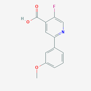 molecular formula C13H10FNO3 B14768982 5-Fluoro-2-(3-methoxyphenyl)isonicotinic acid 