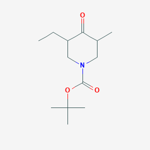 molecular formula C13H23NO3 B14769015 tert-Butyl 3-ethyl-5-methyl-4-oxopiperidine-1-carboxylate 