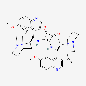 molecular formula C44H48N6O4 B14769043 3,4-Bis(((1R)-(6-methoxyquinolin-4-yl)(5-vinylquinuclidin-2-yl)methyl)amino)cyclobut-3-ene-1,2-dione 