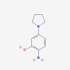 molecular formula C10H14N2O B14769064 2-Amino-5-(pyrrolidin-1-yl)phenol 